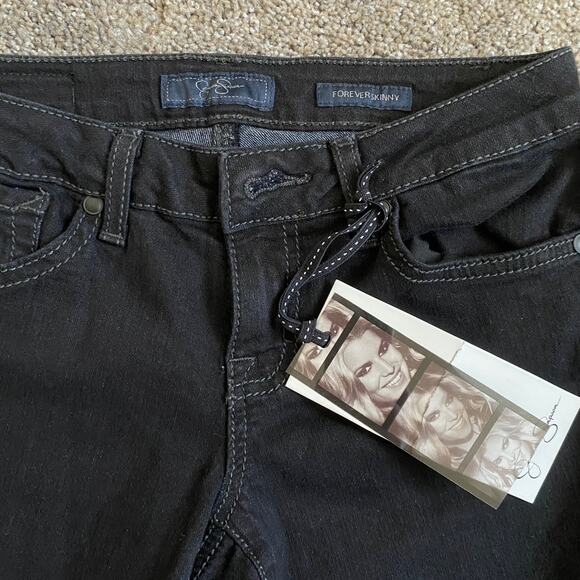 Jessica Simpson Forever Skinny Black Denim Jeans- size 26 - Picture 3 of 5